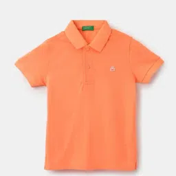 United Colors of Benetton Kids Orange Regular Fit Polo T-Shirt-picture-26
