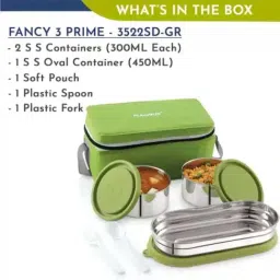 Magnus Green Stainless Steel Lunch Box Set image 5