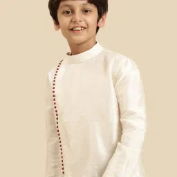 Sanwara Kids Cream Regular Fit Kurta image 4