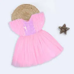 Wish Karo Kids Baby Pink Embellished Frock-picture-24