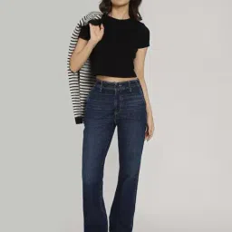 American Eagle Outfitters Navy Plain Jeans image 4