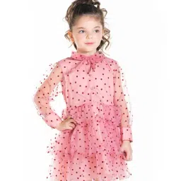 Cherry Crumble By Nitt Hyman Kids Pink Printed Dress-picture-37