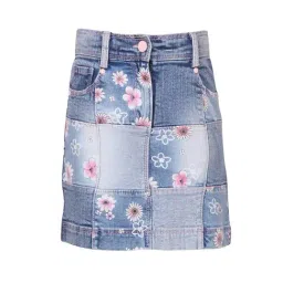 Cutecumber Kids Printed Blue Skirt-picture-15