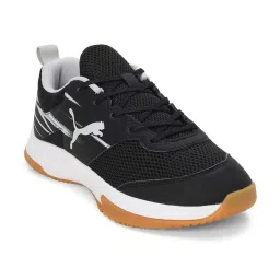 Puma Kids Varion II Jr Black & Grey Indoor Court Shoes image 2