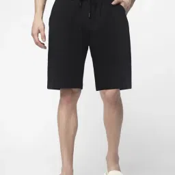 R&B Jet Black Cotton Regular Fit Shorts-picture-31