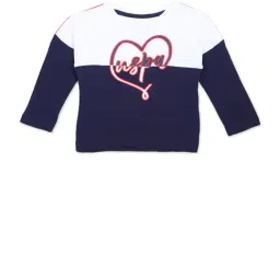 U.S. Polo Assn. Kids White & Navy Color Block Full Sleeves T-Shirt-picture-19