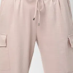 R&B Baby Pink Regular Fit Cargo Joggers image 5