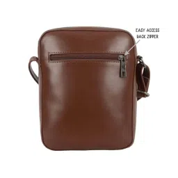 Baggit Brown PVC Solid Cross Body Bag image 2