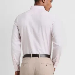 Peter England Elite Pink Cotton Regular Fit Shirt image 2