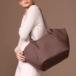Kazo Brown Julien Large Leather Tote-image-26