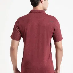 Wildcraft Wine  Regular Fit Texture Sports T-Shirt image 2