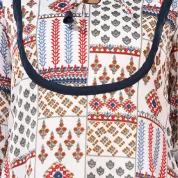 Charukriti White Printed Straight Kurta image 4