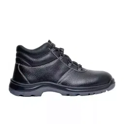 Allen Cooper Steel Toe Premium Safety Shoes High Ankle PU Sole Size 6 UK/India Black, AC-1436-image-73