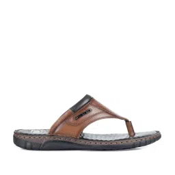 ID Men's Regular Tan Thong Sandals image 2