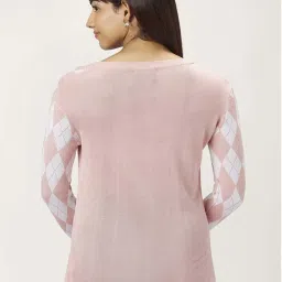 Annabelle by Pantaloons Pink Jacquard Pattern Sweater image 2