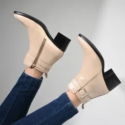 Louis Stitch Women's Beige Casual Boots-image-52