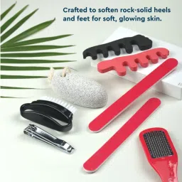 GUBB Pedicure Kit 7 In 1 - Nail Clipper, Pumice Stone, Nail Buffer, Nail Brush image 2