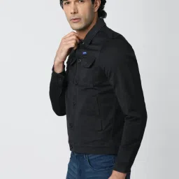 Van Heusen Black Cotton Slim Fit Jacket image 3