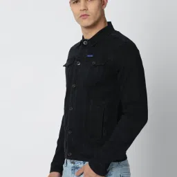 Van Heusen Black Cotton Slim Fit Jacket image 3