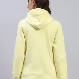 Monte Carlo Yellow Cotton Blend Solid Full Sleeve Sweatshirt image 2