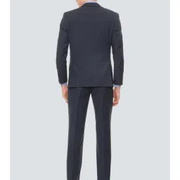 Louis Philippe Navy Regular Fit Self Pattern Three Piece Suit image 2