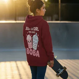 Dagcros Girls Printed Hooded Sweatshirt-image-36