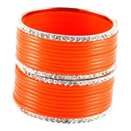 Vidhya Kangan Set Of 22 Gold-Plated Acrylic Brass Bangles image 3