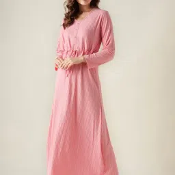 The Kaftan Company Pink Night Dress-image-19