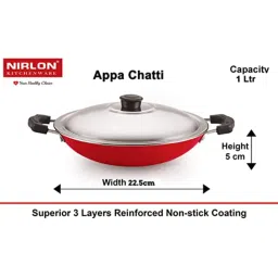 Nirlon Red Aluminium Non-Stick Kitchenware Essential Combo Set image 3