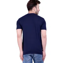 Weardo Grey & Navy Blue Cotton T-Shirt image 2