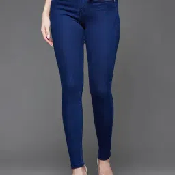 Miss Chase Navy Raw Denim Jeans-image-53