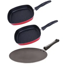 Nirlon Red Aluminium Non-Stick Heat Resistance Kitchenware Combo Set of 2 image 1
