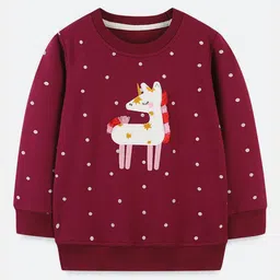Oh Rare Girls Printed Round Neck Sweatshirt-image-47