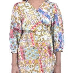 Only Cloud Dancer Fit & Flare Printed Dress image 5