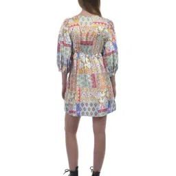 Only Cloud Dancer Fit & Flare Printed Dress image 2