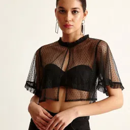 Cover Story Black Self Design Shrug image 1