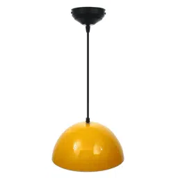 ecraftindia Shining Yellow Glossy Finish Pendant Light, 10' Diameter Ceiling Hanging Lamp image 4