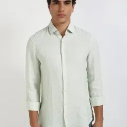 Calvin Klein Jeans Green Linen Slim Fit Shirt-picture-35