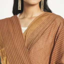 Fabindia Brown Cotton Woven Pattern Dupatta image 3