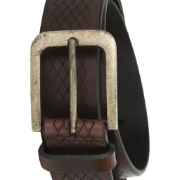 Peter England Brown Quilted Casual Leather Belt for Men image 4