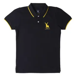 Allen Solly Junior Black Solid Polo T-Shirt-picture-14