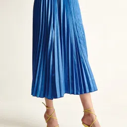 Cover Story Blue Midi Skirt image 4