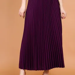 Zionity Accordion Pleated Maxi Skirt-picture-19