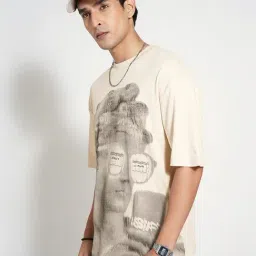 Sf Jeans By Pantaloons Beige Relaxed Fit Printed T-Shirt image 4