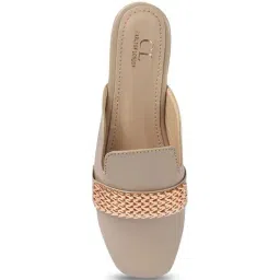 Carlton London Women's Beige Mules image 4