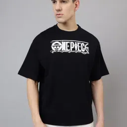 Free Authority Black Cotton Oversized Prined T-Shirt-image-21