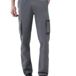 Monte Carlo Dark Grey Solid Regular Fit Trackpants-picture-0