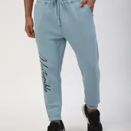 R&B Blue Cotton Regular Fit Printed Trackpants-picture-24