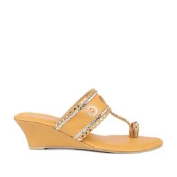 Inc.5 Women's Mustard Toe Ring Wedges-picture-0