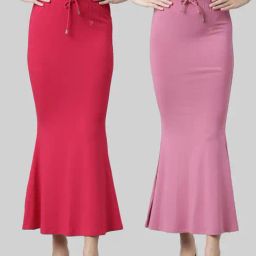 TWIN BIRDS Pink Plain Saree Shapewear - Pack Of 2-picture-24